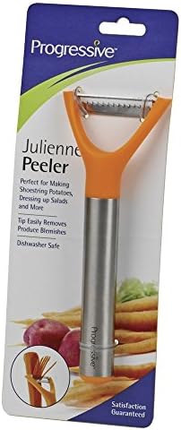 Progressive International Orange and Stainless Steel Julienne Peeler