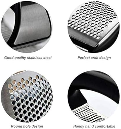 BAAAN® Garlic Crusher & Ginger Crusher – 2-in-1 Garlic Press, Mincer, Chopper & Peeler | Mini Hand Press Garlic Cutter & Smasher for Kitchen Use | Stainless Steel Garlic Presser