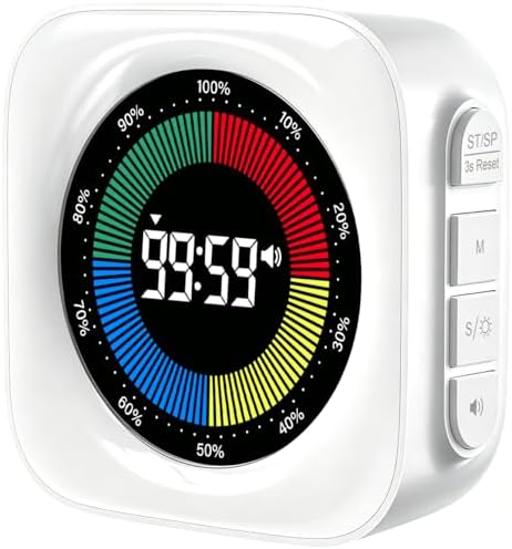 Visual Timer for Kids, 99 Min Countdown Timer for ADHD, Classroom, Focus