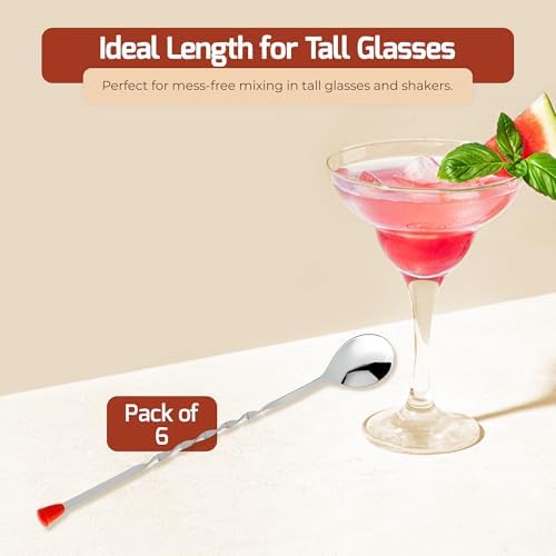 OCS Parts 6-Pack 11-Inch Stainless Steel Bar Spoons