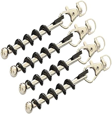 Multi-Tool Corkscrew Keychain Portable Red Wine Bottle Opener Set of 4