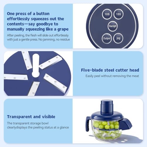 Electric Grape Peeler Machine - Rechargeable Peeler for Fruit