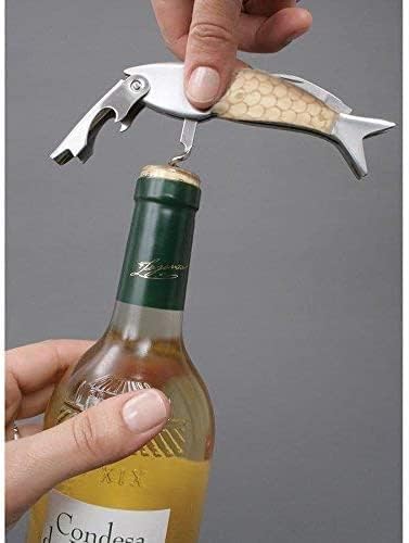 Unique Fish Corkscrew, Professional Waiters Corkscrew Wine Key Bottle Opener,Manual Wine Key for Servers, Waiters, Bartenders and Home Use