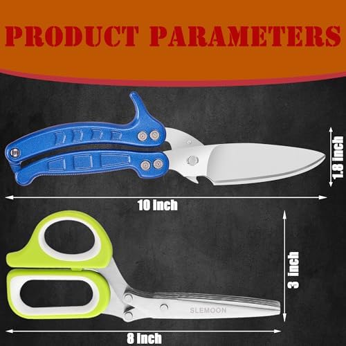 Heavy Duty Poultry Shears Kitchen for Chicken Meat Blue,2pcs set