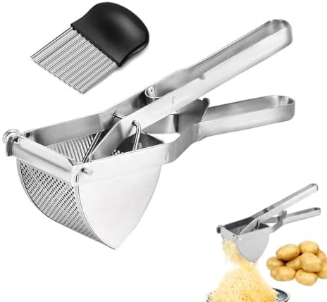 Heavy Duty Large Potato Ricer - 22oz Stainless Steel Food Masher