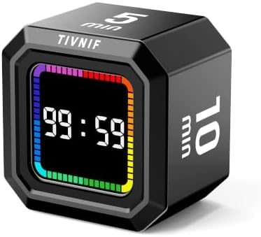 Kitchen Timer Visual Timer for Kids Color Display Gravity Sensor Cube