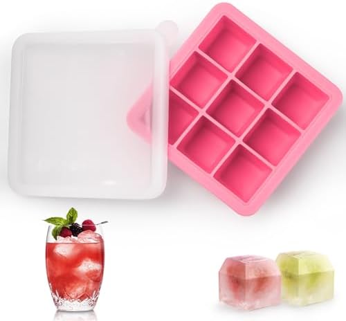 Small Ice Cube Trays for Freezer, Silicone Ice Cube Tray with Lid