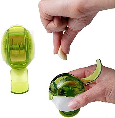 Rolling Garlic Chopper, Small Peeler-Garlic Cutters, Garlic Grater, Garlic Press,Crusher,Mincer,Grinder,Squeeze Tool,Easy To Use and Clean - Home Kitchen Tool - Green