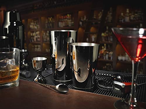 Barfly Cocktail Tin, Set (18 oz and 28 oz), Gun Metal Black,M37009BK
