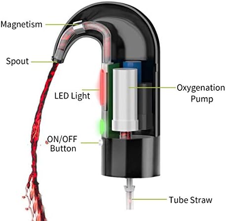 Automatic One-Touch Electric Wine Aerator Pourer and Wine Decanter