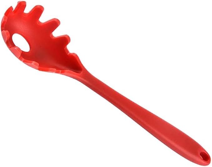 Silicone Spaghetti Server, Silicone Pasta Fork, Non-Stick Spaghetti Spoon - 28.5cm Length - Red 1