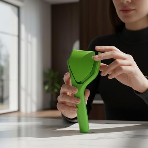 Lemon Squeezer, Effortless Manual Flat Lime Juicer Squeezer, Hand Citrus Press, Folds Design For Saving Space Storage, Easy to Make Juice From Lemon, Lime, Cirtus, Orange, Fruits (Green)