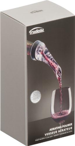 Trudeau Aroma Aerating Pourer with Stand Red Wine Bottle Aerator Spout,