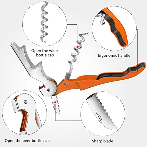 Honoson 40 Pieces Wine Opener Bulk Corkscrew Bottle Wine Key, Bright Colors