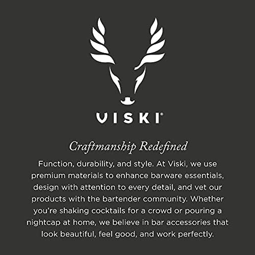 Viski Rocket Cocktail Shaker with Strainer Bar Set for Cold Brew Cocktails, Margarita, Espresso Martini, Stainless Steel Martini Shaker, Home Bar Accessories, Bartending Tools, Bartender Gifts, 24oz