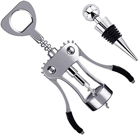 Foho Best Wing Corkscrew Wine Bottle Opener Luxury Waiter Corkscrew with Stopper Set for Wine Enthusiast Waiters - Sleeve Anchors
