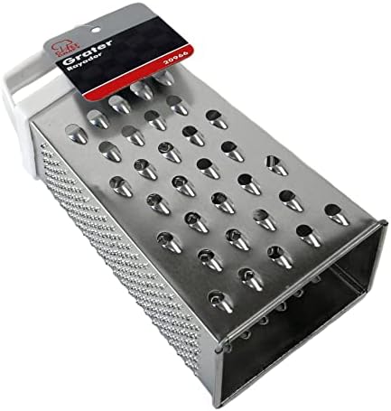 Chef Craft Pyramid Tin-Plated Grater, 6 inch, Stainless Steel
