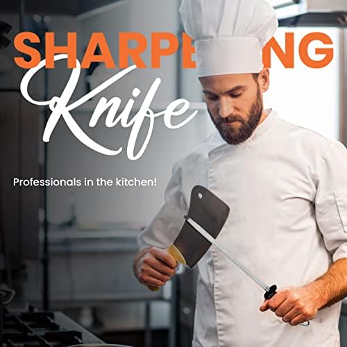 Utopia Kitchen Knife Sharpener Rod 12 Inch Honing Rod for Sharpening