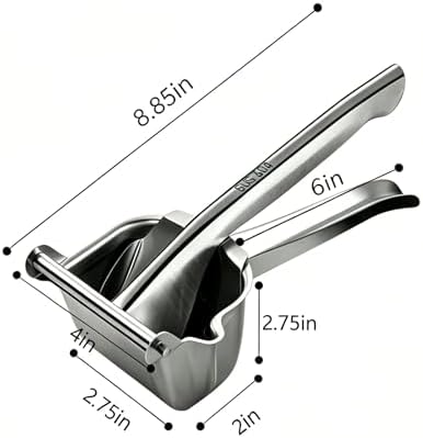 Fruit Juicer Squeezer Manual, 304 Stainless Steel Citrus with Filter Bag