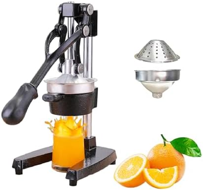 LIU&LIU Citrus Juicer,Manual Citrus Juicer with Conical Pressure Plates,Hand Juice Extractor for Home,Café,Bar,Black