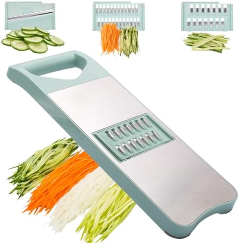 NACOLUS 3-Blade Mandoline Slicer, Stainless Steel Slicer Vegetable Cutter