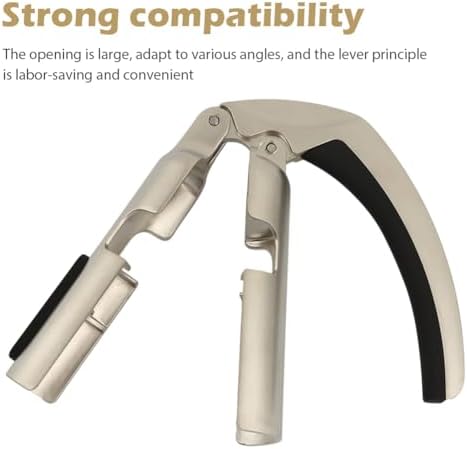 Champagne Bottle Opener, Zinc Alloy Sparkling Wine Cork Puller, Bar Jar Cork Puller Champagne Corkscrew, Multifunctional Bottle Opener, Gift for Wine Lovers(COLOR:A)