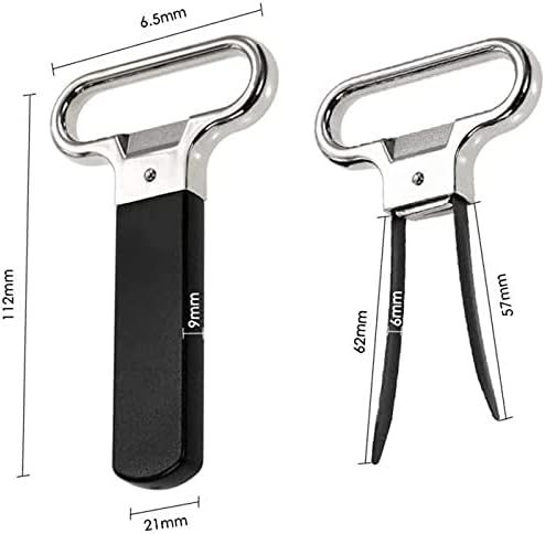 Eyes.sys 4 Pcs Two-Prong/2 Pronged Steel Vintage Wine Bottle Opener No Corkscrew 2 in 1 Cork Puller for Old Corks with Cover Champagne Kitchen Bar Corkscrew