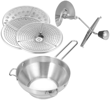 CALLARON Stainless Steel Potato Ricer Set Professional Manual Fruits Masher Vegetable Press Strainer Cauliflower Rice Maker for Mashed Potatoes