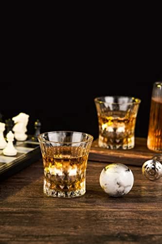 Whiskey Balls Set of 4 Reusable Stainless Steel Metal Ice Sphere Cubes Beverage Chilling Rocks Whiskey Stones Gifts for Men Him Husband from Wife