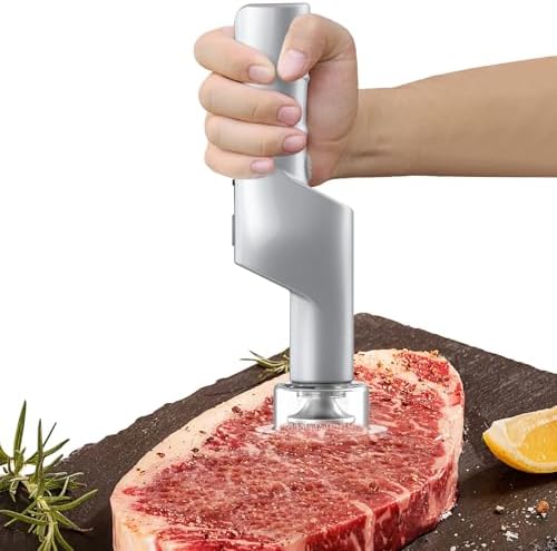 Electric Meat Tenderizer, Handheld Cordless Electric Heavy Duty Meat Tenderizer Hammer, 37 Stainless Steel Sharp Needles Kitchen Tenderizer for Steak, Beef, Chicken Chops, Pork Chops