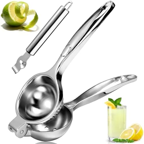 VINATO Manual Citrus Juicer, Stainless Steel Lemon Squeezer for Bar and Kitchen, Kitchen, Bar, Restaurant, 7 cm