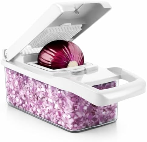 CASAFOYER 16 in 1 Vegetable Chopper, Mandoline Slicer, Food Dicer with Container