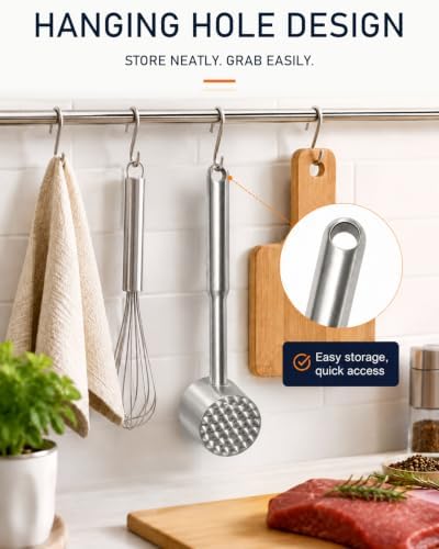 Meat Tenderizer Mallet, 304 Stainless Steel Meat Pounder Flattener