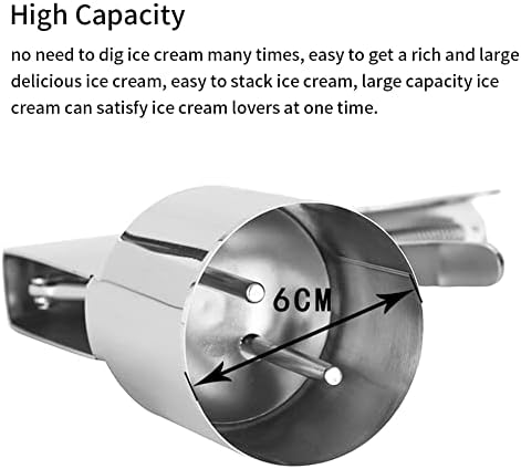Ice Cream Scoop Stainless Steel, Cylindrical Scooper with Trigger Release