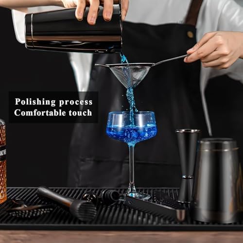 Homestia 12 Pcs Boston Cocktail Shaker Set, Mixology Bartender Kit, Black