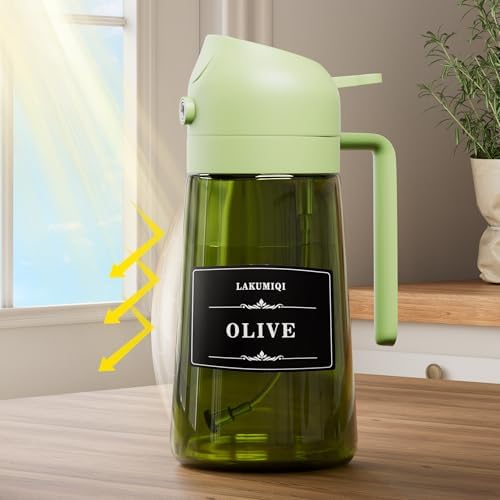 Oliver Oil Sprayer Dispenser for Cooking Bottle 16oz Green Glass Green