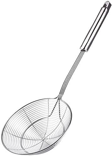 Wire Kitchen Skimmer Spider Strainer Stainless Steel food colander Slotted Ladle Scoop For Pasta Deep Frying Chips