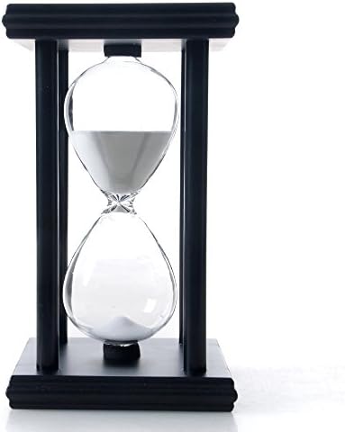 15 Minutes Hourglass, Wood Sand Timer, White