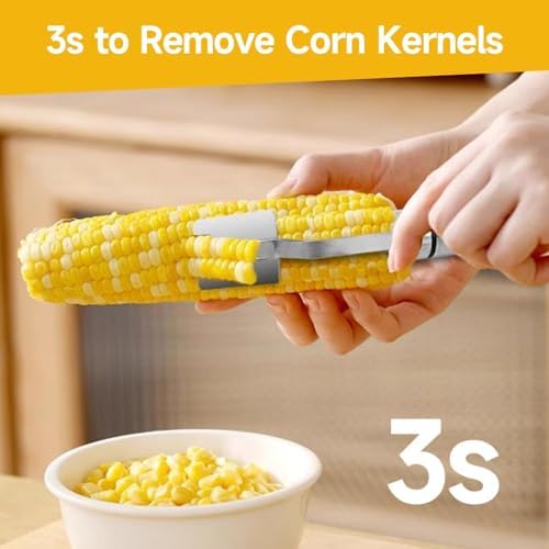 2026 New Corn Peeler,Corn Cob Stripper Tool Stainless Steel Corn Peeler for Corn on the Cob Multifunctional Kitchen Gadget Corn On Cob Remover Cutter Tool (A)