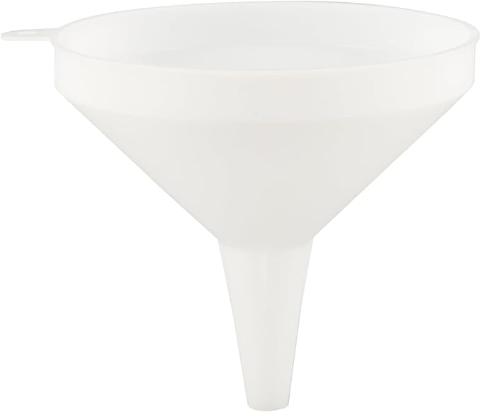 Restaurantware-Met Lux 24-ounce Plastic Funnel, 1 Plastic Funnel - Precise Spout, White Pouring Tool, Wide Spout, For Transferring Ingredients