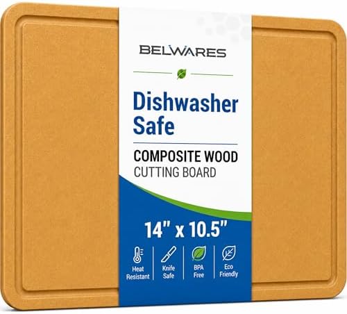 Composite Cutting Board Dishwasher Safe Non-Slip Juice Groove 14x10.5