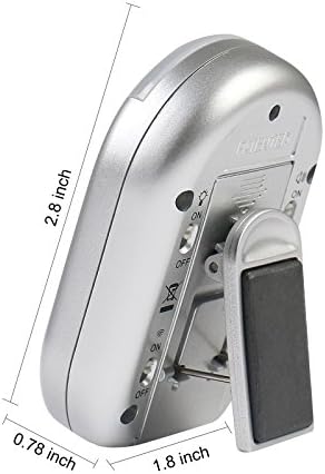 x-wlang 3-in-1 Alerts timer 1013 with vibration ,beep and flash.(kitchen timer ,medical timer,therapeutic timer), silver