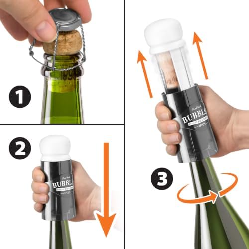 Final Touch Champagne Bottle Opener for Sparkling Wine & Prosecco