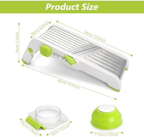 Mandoline Slicer for Kitchen, Adjustable Vegetable Potato Slicer