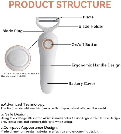 2-in-1 Electric Peeler | Auto Blade for Fruits/Vegetables