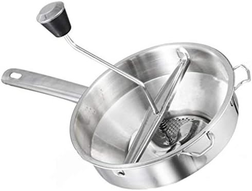 Hemoton Potato Masher Stainless Steel Stainless Steel Food Mill Potato Masher, Rotary Food Mill for Sauce, Applesauce, Puree, Mashed Potatoes, Jams - Potato Ricer Professional