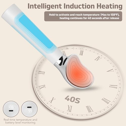 Heated Ice Cream Scoop Rechargeable – Electric Ice Cream Scooper with LED Display, 158°F Fast Warm-Up, IP67 Waterproof, Easy for Seniors & Kids to Use – Effortlessly Scoops Hard Ice Cream and More