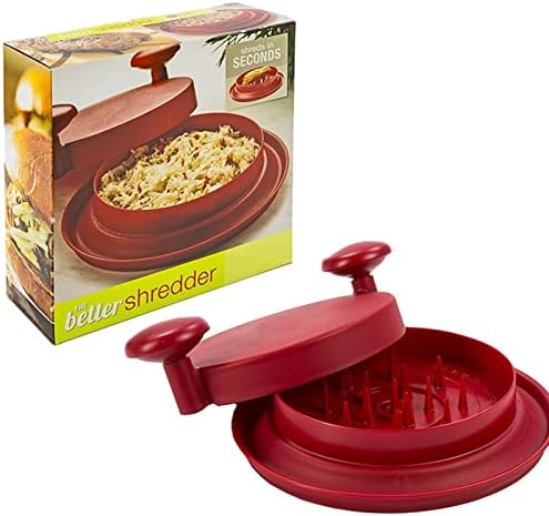 Manual Meat shredder Chicken Shredder Meat shredder Non Slip Base Efficient Manual Barbecue Claws Meat Slicing Tool with Double Handle Shredder for Chicken and Beef(red)