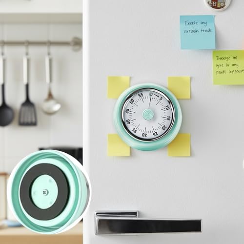 60-Minute Magnetic Visual Timer, Silent Operation and No Battery Needed, Time Management Tools for Kitchen, Homeschool Desk, Office Meetings & Home Learning Timer (Green)