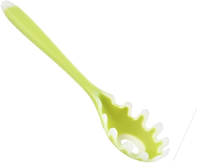 Silicone Spaghetti Server, Silicone Pasta Fork, Non-Stick Spaghetti Spoon - 28.5cm Length - Green 2
